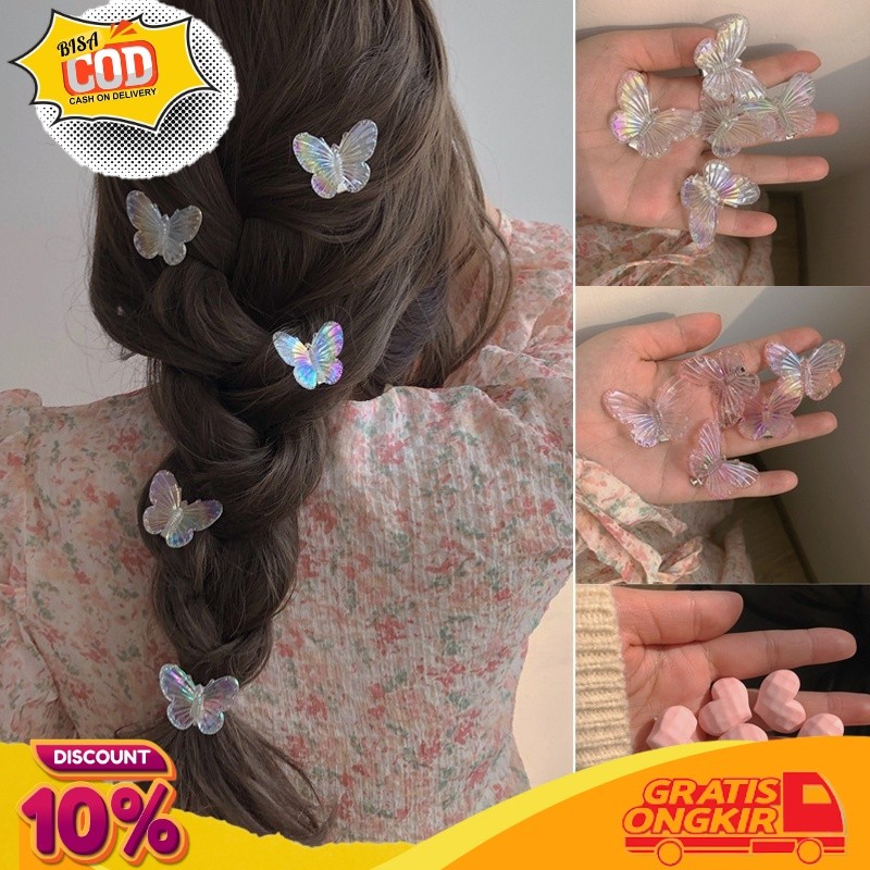 CUTE JPN010 – RETAIL & WHOLESALE ราคา 5 ชิ้น TREND คอสเพลย์กิ๊บติดผมผีเสื้อ