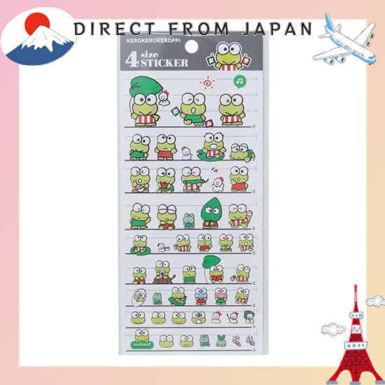 【From Japan】 Kerokero Keroppi [sticker sheet] 4 size sticker 4SIZE STICKERSanrio