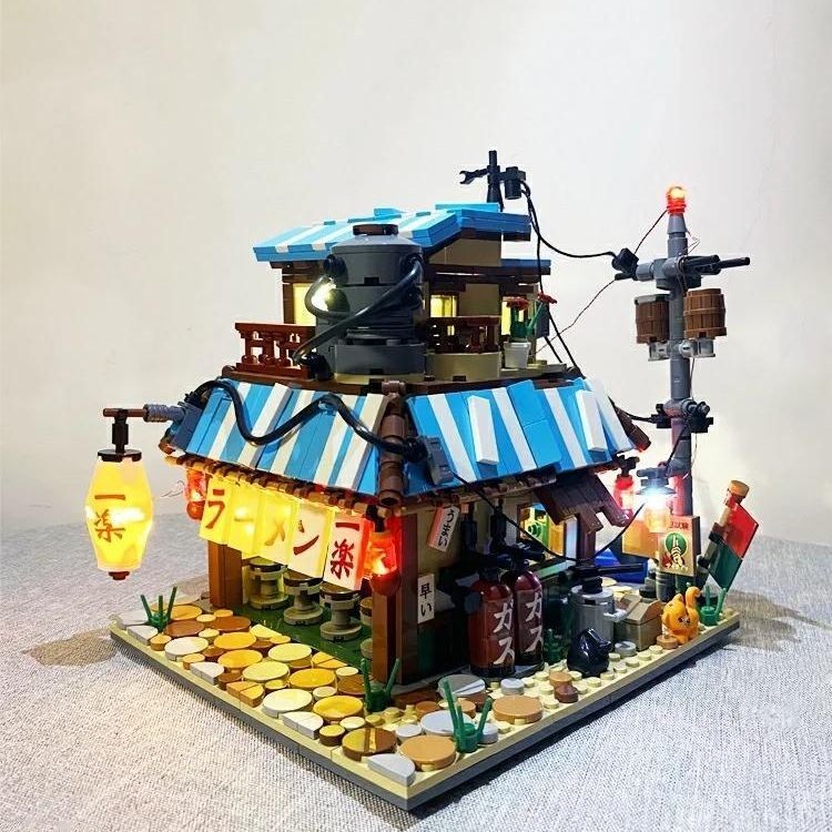 Kanoodle Kanoodle Ramen House Building Blocks ประกอบรุ่นห้องครัวญี่ปุ่นฉากเด็กผู้ใหญ่ Creative Colle