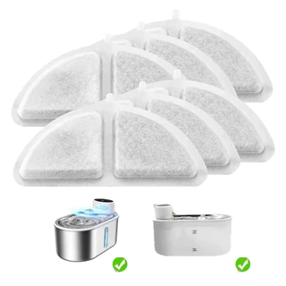 6PC ตัวกรองคาร์บอนที่เปิดใช้งานเรซินองค์ประกอบตัวกรองสําหรับน้ําพุแมว Purify น้ําสุนัขแมวตู้น้ําอุปกรณ์เสริม