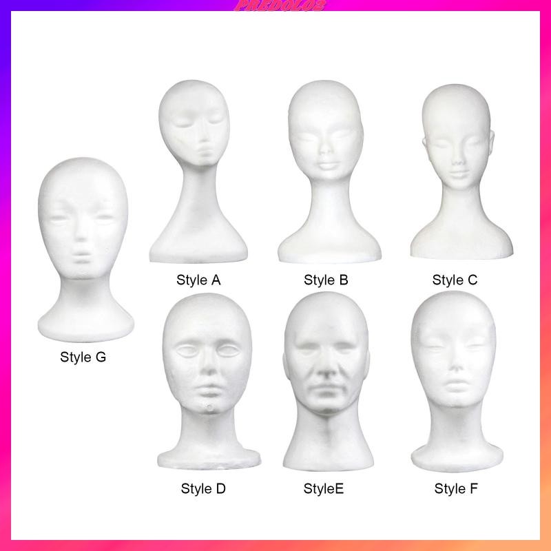 [Predolo2] Foam Mannequin Head Hat Wig Display Stand Smooth Durable Foam Mannequin Wig