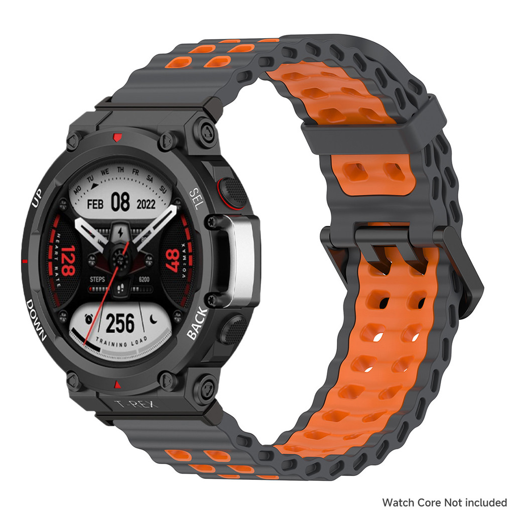 สายรัดซิลิโคนสําหรับ Huami Amazfit T-Rex 3 2 สายรัดข้อมือสีสัน Marine สําหรับ Amazfit T-Rex กีฬาสายนาฬิกาเข็มขัด