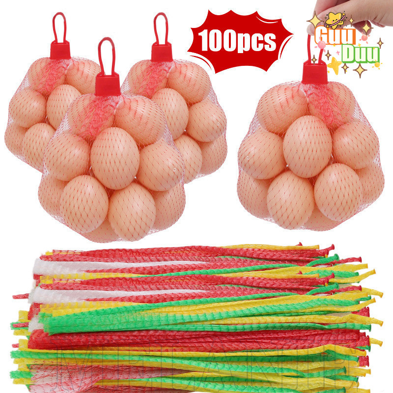 การบรรจุกระเทียมขิง-ถุงตาข่ายผักและผลไม้หนา-ซูเปอร์มาร์เก็ตถุงพลาสติกทอพลาสติกขนาดเล็กแบบใช้แล้วทิ้ง