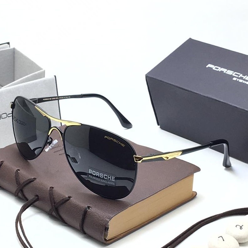 ถูกที่สุด!!! Porsche Design Glasses / Mens Sporty Fashion Glasses 8722 Aviator Polarized Super Fulls