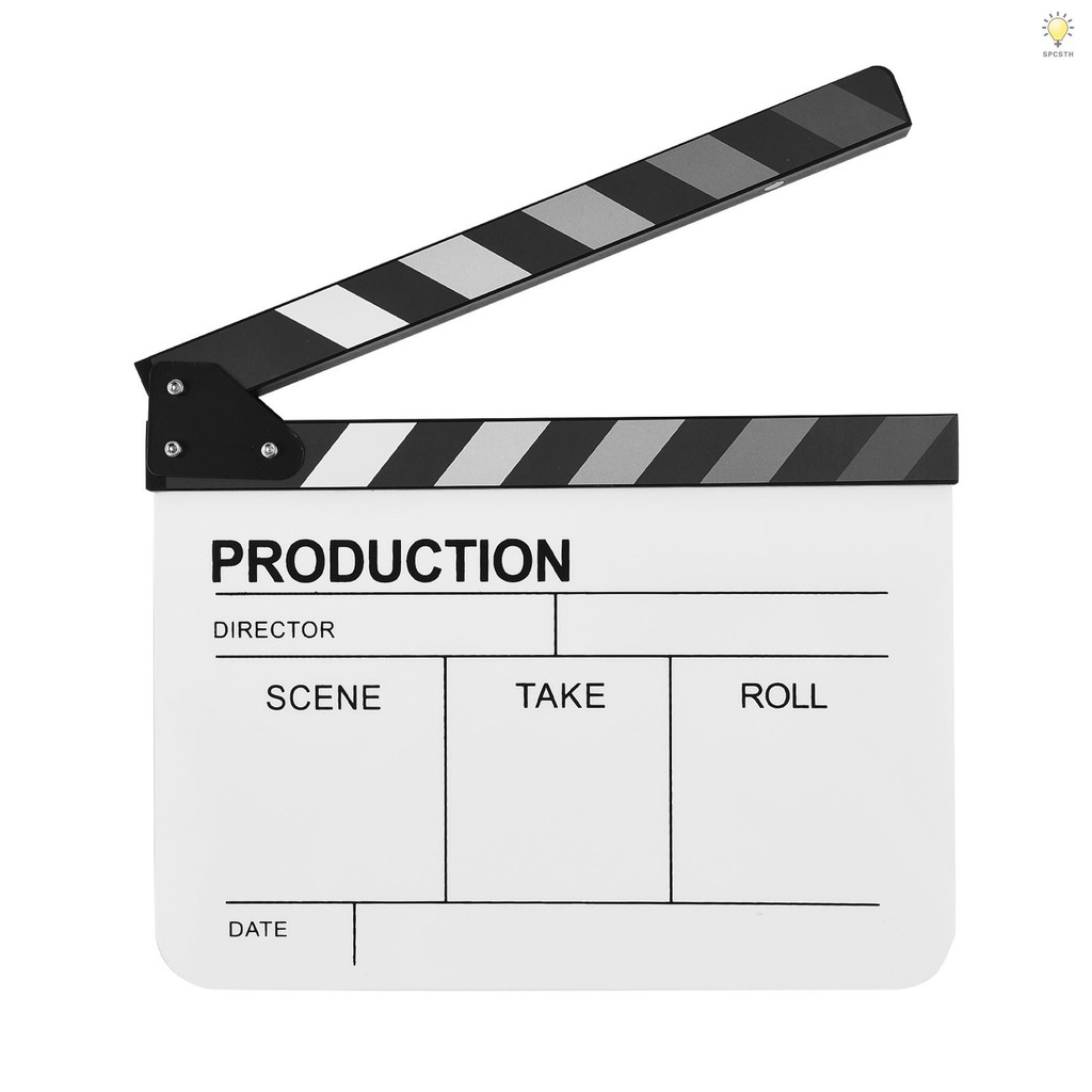 ฟิล์ม Clapperboard อะคริลิค Clapboard ภาพยนตร์ Directors Slate Cut Action Scene Clapper Board ฟิล์ม 