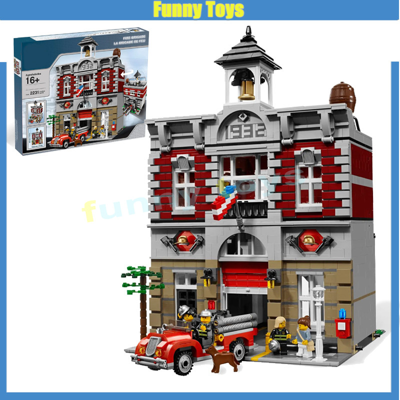 10197,1932 Fire Brigade Building Blocks พร้อมของขวัญของเล่นรถดับเพลิงสําหรับเด็กชายและเด็กหญิง