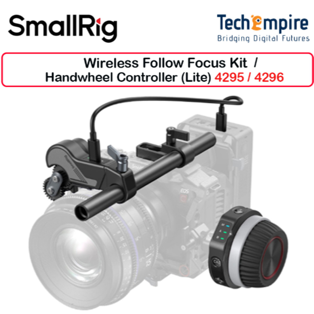SMALLRIG Wireless Follow Focus Kit (Lite) 4296 4296B / Wireless Handwheel Controller (Lite) 4295