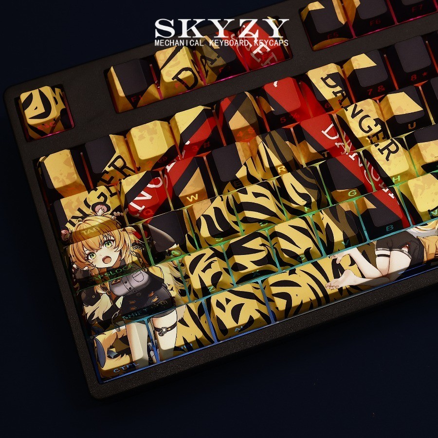 Ju Fufu Keycaps Cherry Profile Zenless Zone Zero PBT Dye Sub Keycaps Set