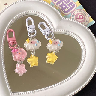 ในไทย-พร้อมส่ง✨พวงกุญแจ จี้เมฆ แป้งแวววาว น่ารัก สไตล์เกาหลี นักเรียน ผู้ชายและผู้หญิง สําหรับกระเป๋านักเรียน 2024ใหม่-M