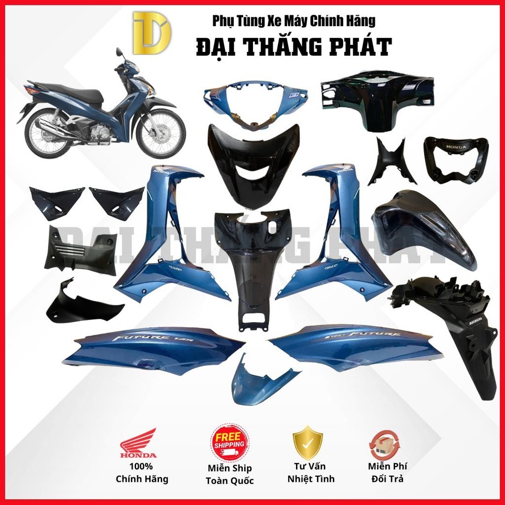 แฟริ่งฟิวเจอร์ 125cc K73 2022 Spokes (ดิสเบรค) - คุณภาพสูง - สีน้ําเงิน - PB389 แท้ Honda - DTP
