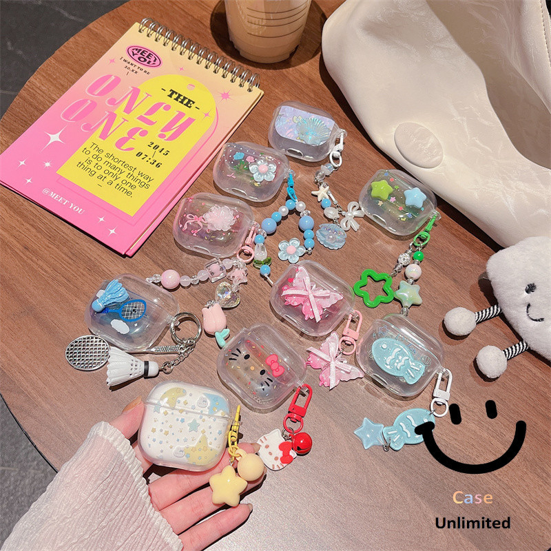 สําหรับ GOOJODOQ J228 J229 เคส Case หูฟังบุคลิกภาพน่ารักใหม่ KT Cat Shell Star ดอกไม้รูปแบบ