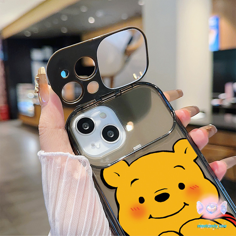 จัดส่งในพื้นที่ เคสกระจกแต่งหน้า น่ารัก การ์ตูนอนิเมชั่น หมีตัวน้อย ForIPhone 16 15 14 13 12 11 7 8plus Pro Promax XR XS ราคา ถูกที่สุด ดีลบีเคเค แกลเลอรีภาพที่ 9