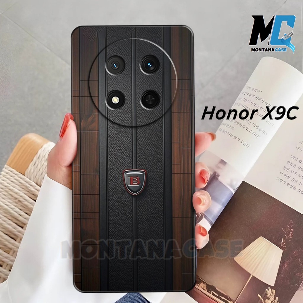 MONTANACASE - Honor X9C 5G Silicone Case - Softcase UV Printing Aesthetic Wood Image Protective Acce
