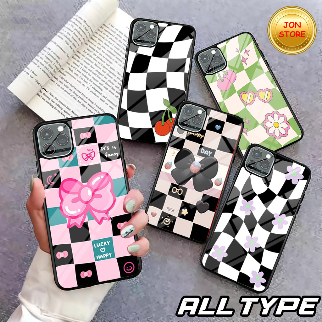 HP ( JL 18 ) Glossy Softcase FLOWER MOTIF สําหรับ IPHONE 7 7+ IP 8 8 PLUS X XR XS MAX 11 11 PRO MAX 