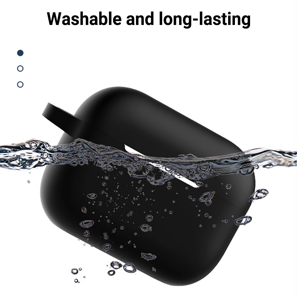 จัดส่ง จาก ประเทศไทย กรณี For Apple Airpods Pro Air Pods Pro AirpodsPro เคสหูฟัง กรณี พร้อม คาราบิเนอร์ ตะขอ ซิลิโคนนุ่ม - รูปที่ 4