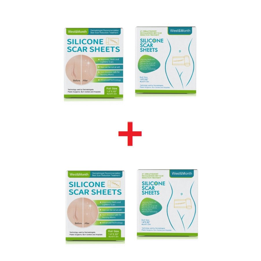 West & Month Self-Adhesive Silicone Scar Patch Repair Orange Peel Lines Growth Lines Smooth Skin Car