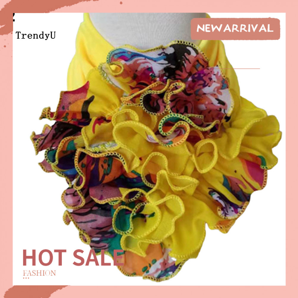 TRD แฟชั่นผู้หญิงดอกไม้ใหญ่ Breathable ผ้าพันคอ Neckerchief แหวนคอห่อ