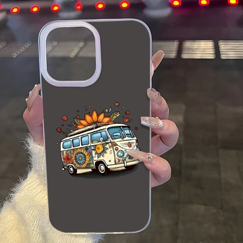 Wild Spring Tour Busเคสโทรศัพท์โปร่งใสเหมาะสําหรับiPhone 13promax 14promax 15promax 16promax 16 15 1
