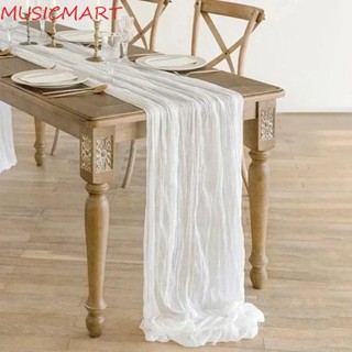 MUSICMART ผ้าคาดโต๊ะ,90x180/300ซม.ผ้าปูโต๊ะผ้ากอซวินเทจ,ตกแต…