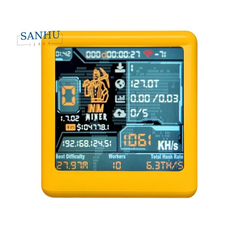 Nerdminer V2 NM BTC SOLO หวย ESP32 สมาร์ททีวี Miner 1060/S Hashrate เงียบ Low Power Operation Deskto
