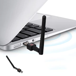 อะแดปเตอร์เครือข่าย USB WiFi ไร้สาย Dual Band 2.4/5Ghz ความเร็ว 600 Mbps พร้อมเสาอากาศ 802.11 สำหรับ Windows 10/8/7/XP