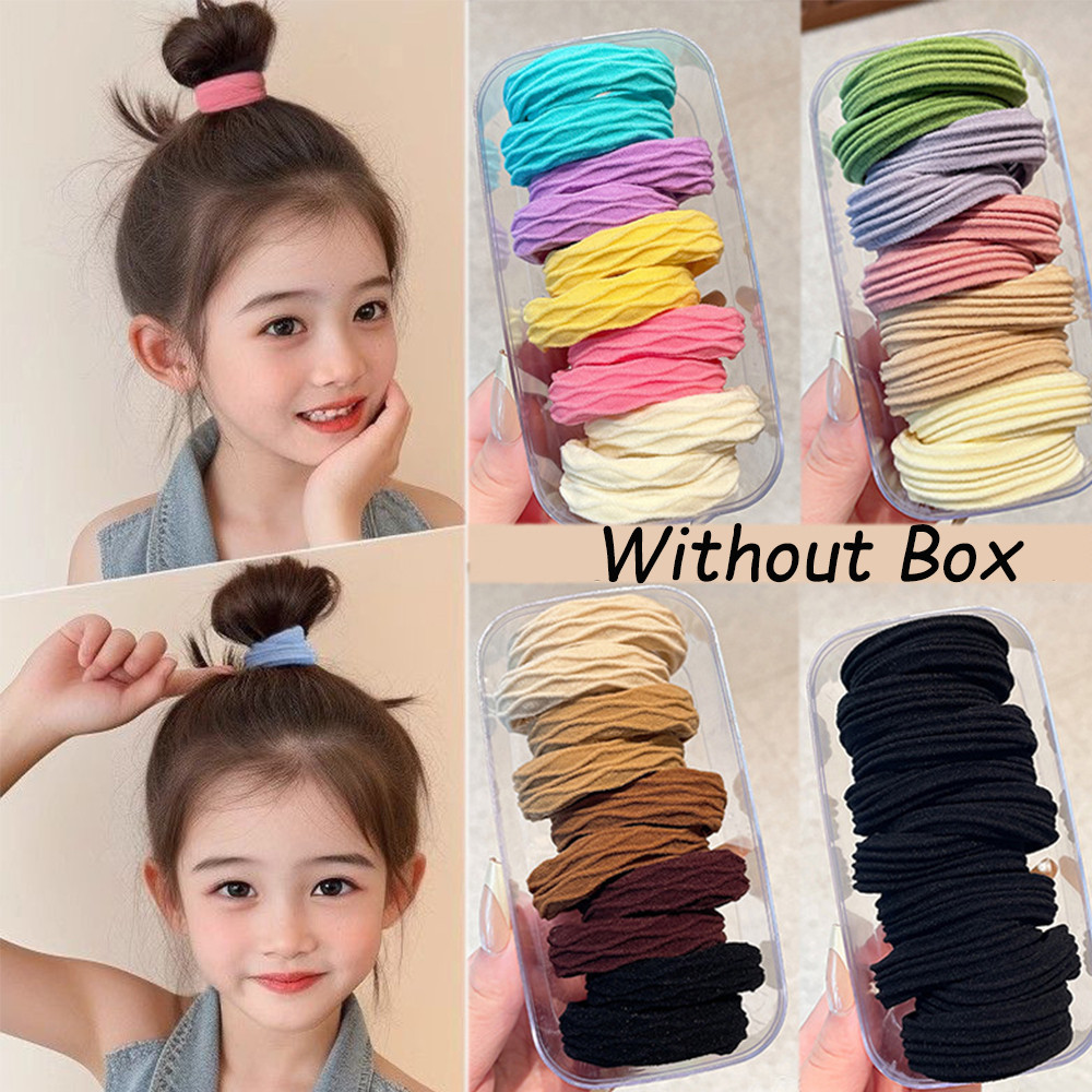 ยางรัดผมสีสันสดใส 10 ชิ้น ยืดหยุ่นสูง ไม่เจ็บผม สําหรับเด็กผู้หญิง ยางรัดผมหางม้า