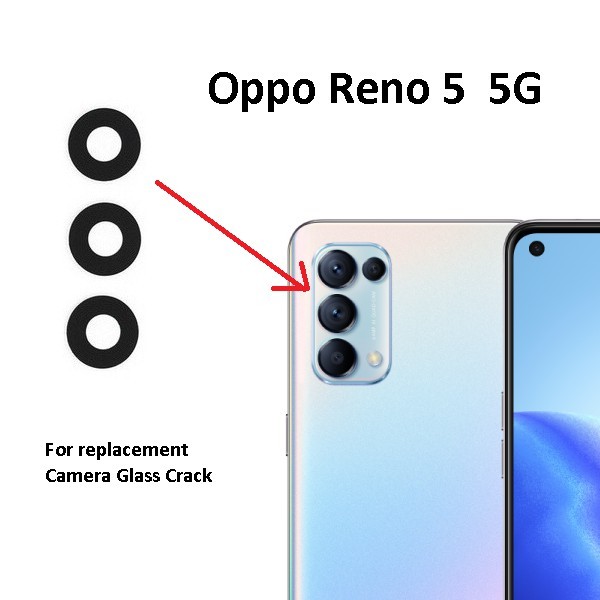 BM OPPO Reno 5 (5G) / Reno5 5G เลนส์กล้องด้านหลังเปลี่ยนชิ้นส่วนสําหรับซ่อม PEGM00 PEGT00
