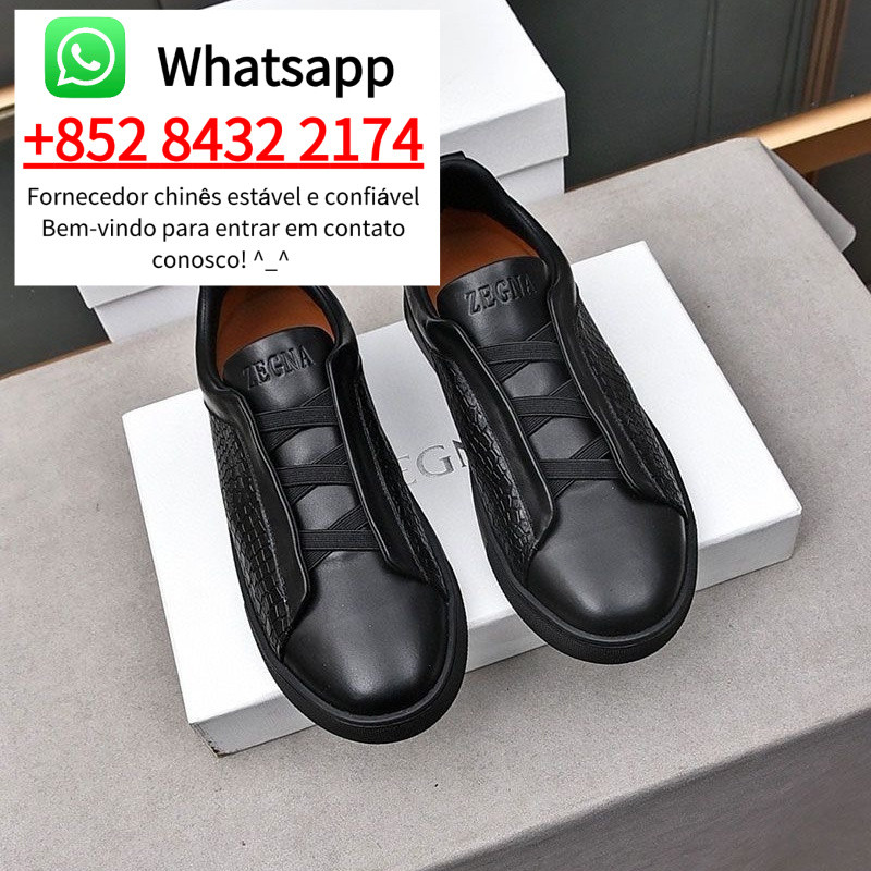 Zegna2025 รองเท้าผ้าใบแฟชั่นลําลองสําหรับผู้ชายสไตล์ใหม่รองเท้าเทนนิส