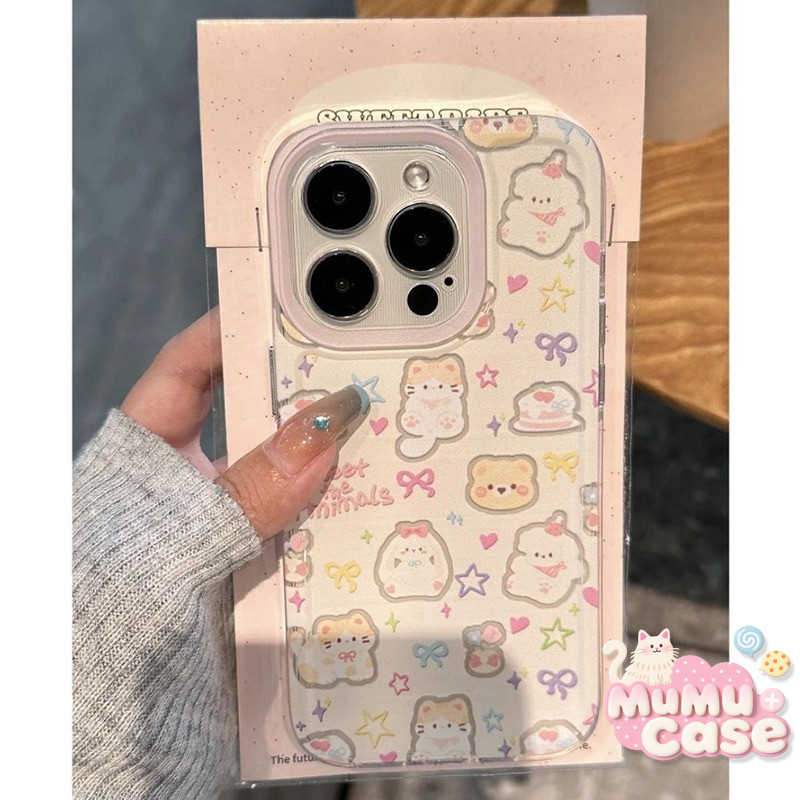 ลูกแมวลูกสุนัขน่ารักคู่นุ่มเคส Samsung A54 A05 A06 A14 A25 A05s A02s A15 A34 A04E A32 A55 A51 A50s A50 A03s A11 A21s A23 - รูปที่ 4