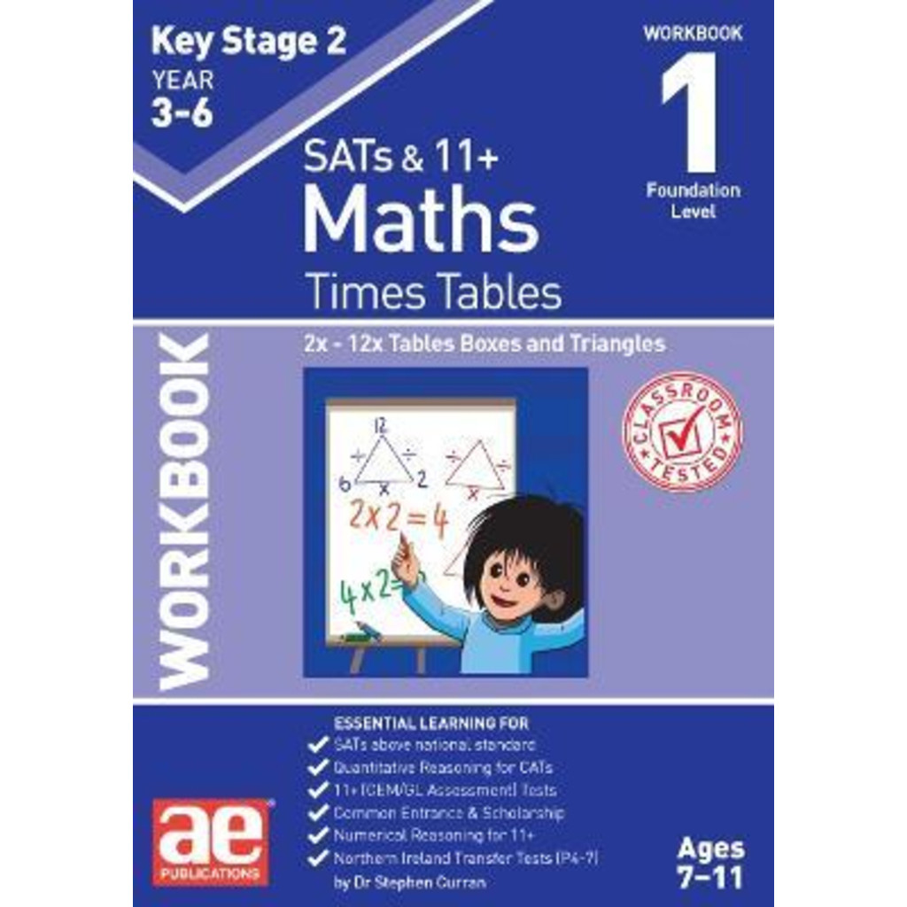 KS2 Times Tables Workbook 1 : 2x - 12x Tables Boxes & Triangles โดย Dr Stephen C Curran (ฉบับสหราชอา