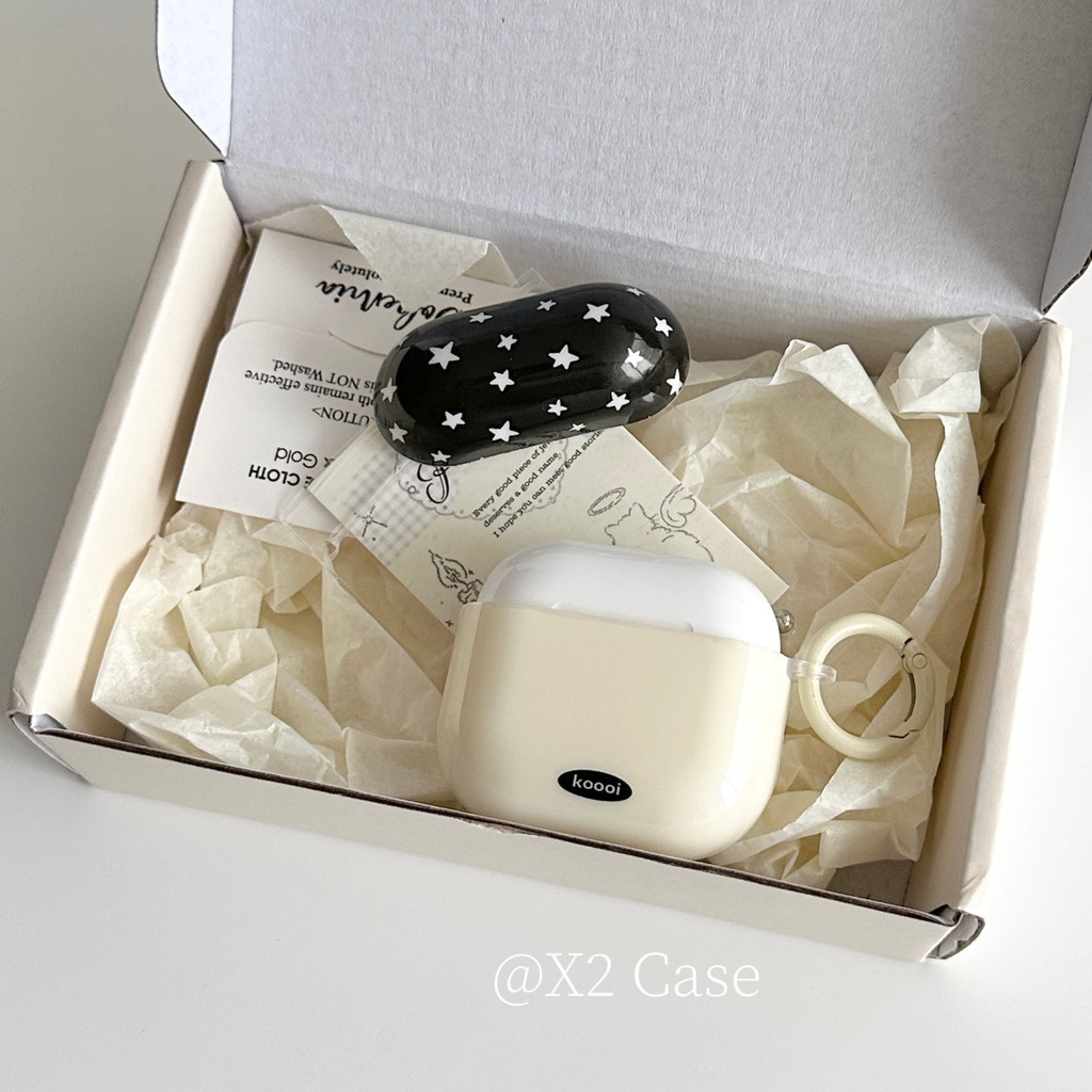 เคสเย็นสีดําสําหรับ AirPods 4 [2024] AirPods Pro2 Pro 3 2 1 ฝาครอบชุดหูฟังไร้สาย Apple Y2K Girl - รูปที่ 2