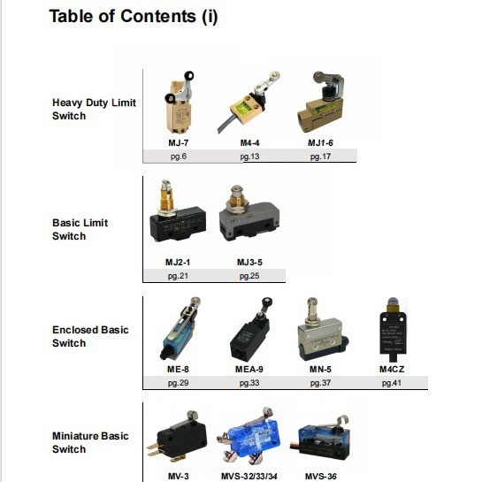 ไต้หวัน Maoren Travel Switch Limit Switch MJ1-6114 MN-5311 MN-5310 MJ-7102