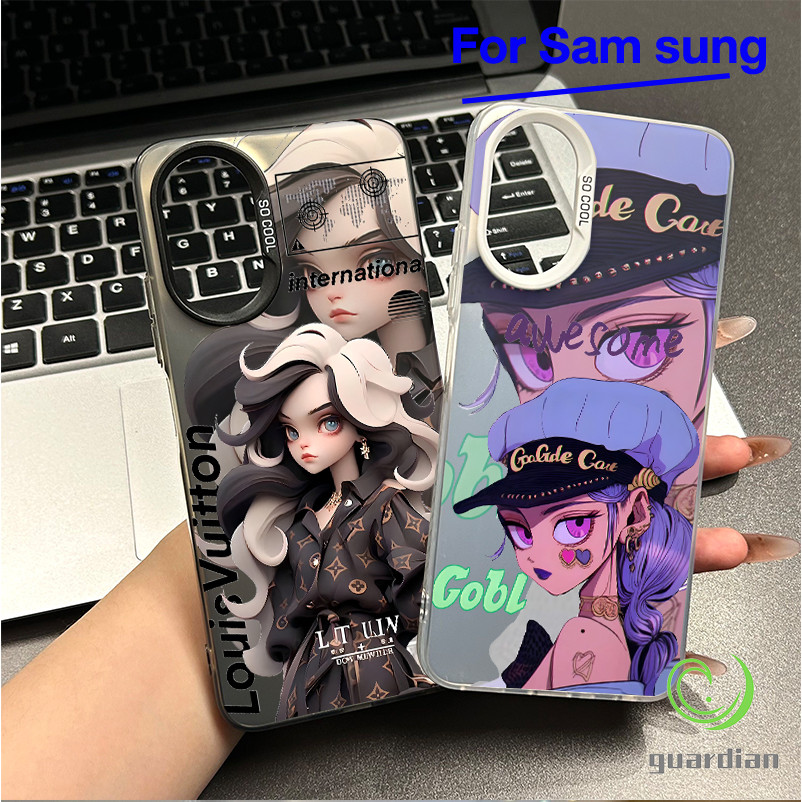 For Samsung เคส A06 A16 4G 5G A12 เด็กหญิงแนวการ์ตูน M12 A04s A13 5G A25 A12 A03 A02s A05 A06 A14 M12 A30s A04s A50