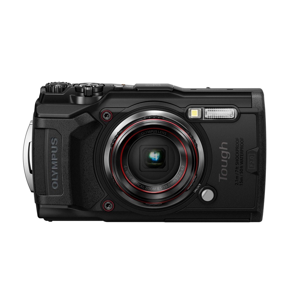 OM SYSTEM OLYMPUS Digital Camera Tough TG-6 Black 12MP CMOS F2.0 15m Waterproof 100kgf Load Capacity