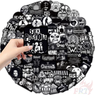 100ชิ้น/เซ็ต ❉ วงร็อครวม . Rocknrol Art Series 04 สติ๊กเกอร์สีดําคลาสสิก ❉ Diy แฟชั่นสติ๊กเกอร์ Doodle กันน้ํา