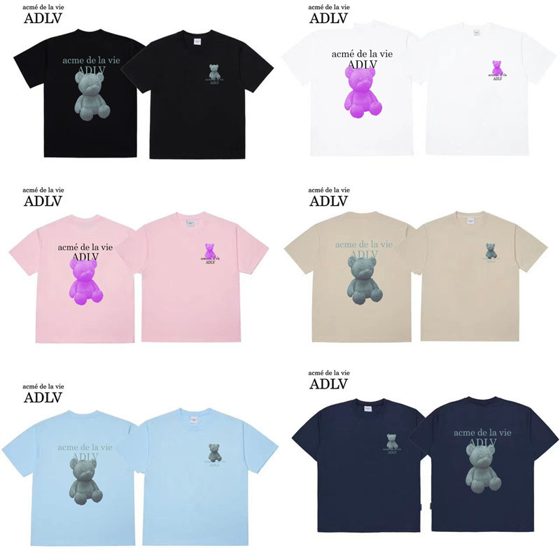 ขายดีที่สุด 5A0me3 ผู้ชายและผู้หญิงผ้าฝ้ายเสื้อยืดหมีตัวอักษรเสื้อแขนสั้น Plus ขนาด Tees Unisex