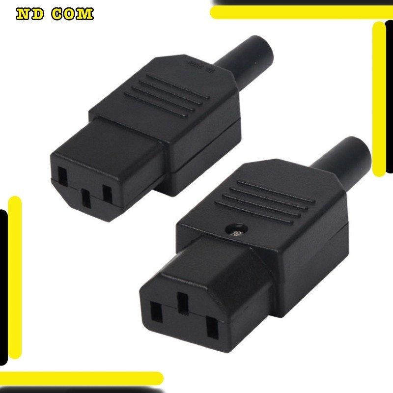 สุดคุ้ม! สายปลั๊กเชื่อมต่อ 10 A 250 V Female Power 3 Pin Ac ซ็อกเก็ต