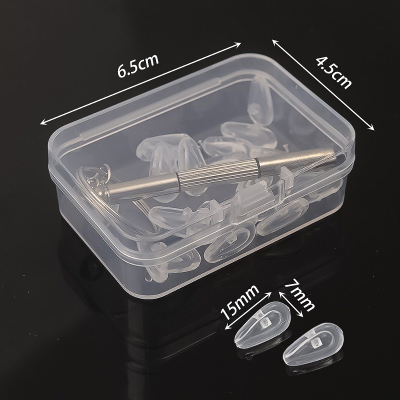 แผ่นรองจมูกแว่นตาพร้อมไขควง/ซิลิโคนห้องปรับอากาศวงเล็บจมูก/กันลื่นเปลี่ยนแผ่นรองจมูกซ่อมเครื่องมือ - รูปที่ 7