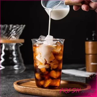 Fresh ถ้วยแก้วใส่เครื่องดื่ม ขนาด 300ML 400ML สําหรับใส่นม กาแฟ น้ําผลไม้ glass coffee mug