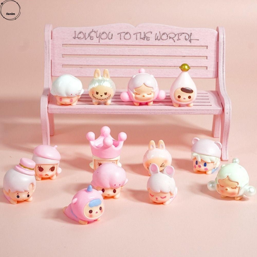 กล่อง ILONIM, POPMART Pop Bean Soap Bubbles อะนิเมะการ์ตูนรูป, MOLLY Kawaii กล่องน่ารักของเล่นสําหรับเด็ก