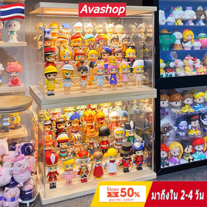 🇹🇭ส่งจากไทย🇹🇭🔥แถมฟรีกาว2หน้า🔥กล่องใส่โมเดล ซ้อนทับได้ พร้อมไฟLED กล่องอะคริลิคใส กล่องเก็บโมเดล ตู้โ
