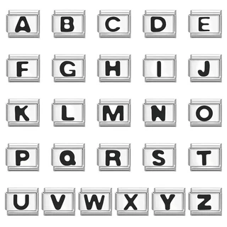 ตัวอักษร 2026 ใหม่แฟชั่นอิตาเลี่ยน Charm Links สําหรับสร้อยข้อมือ Fit 9 มม.สร้อยข้อมือสแตนเลสเครื่องประดับ DIY ทํา
