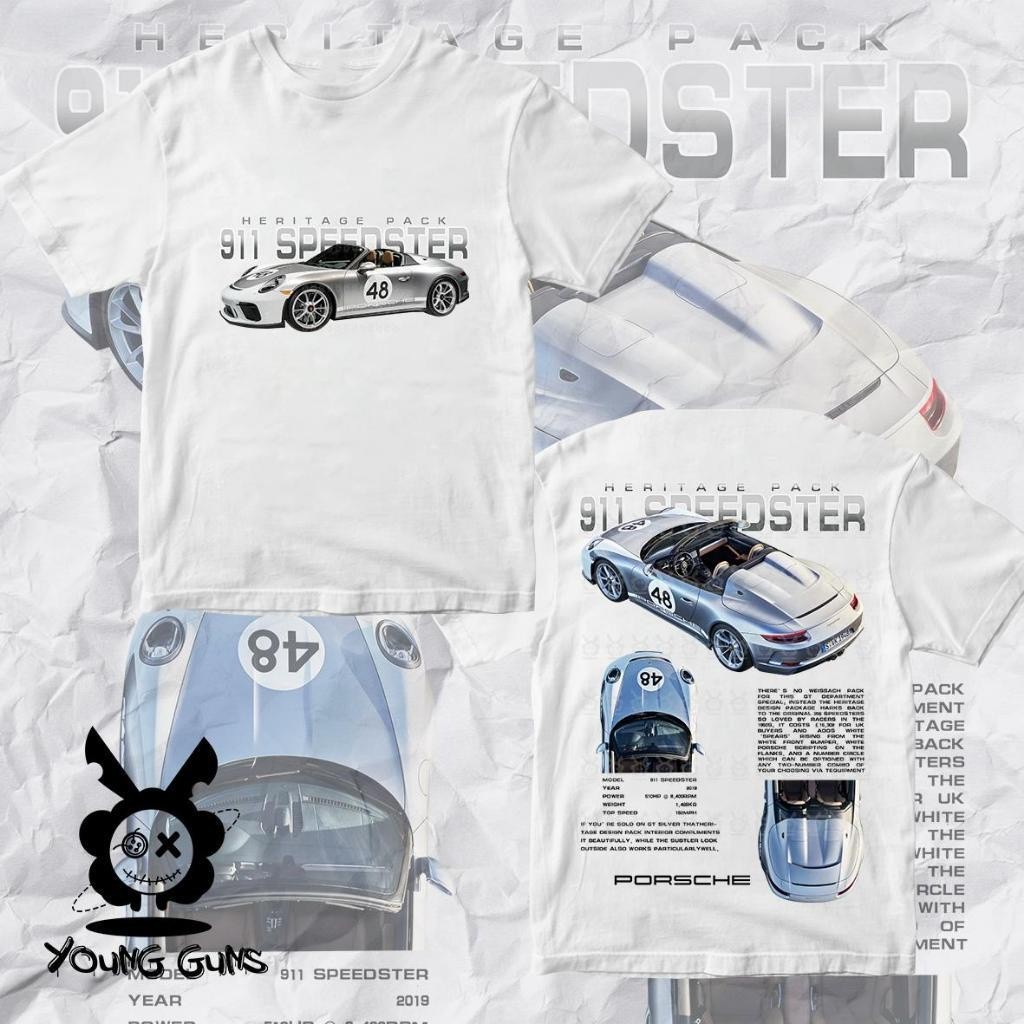 🔥 เสื้อยืดแขนสั้นลําลอง ผ้าฝ้าย พิมพ์ลาย Porsche  rs Team Form 1 Return to you สําหรับผู้ชาย Women T