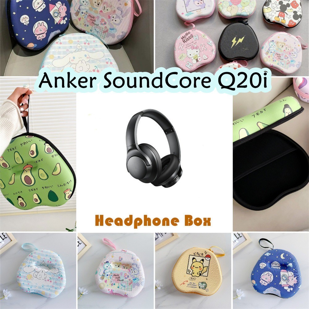 Case Homefor Anker SoundCore Q20i เคสหูฟังชุดหูฟังกระเป๋าเก็บ EVA แผ่นรองหูฟังกล่อง
