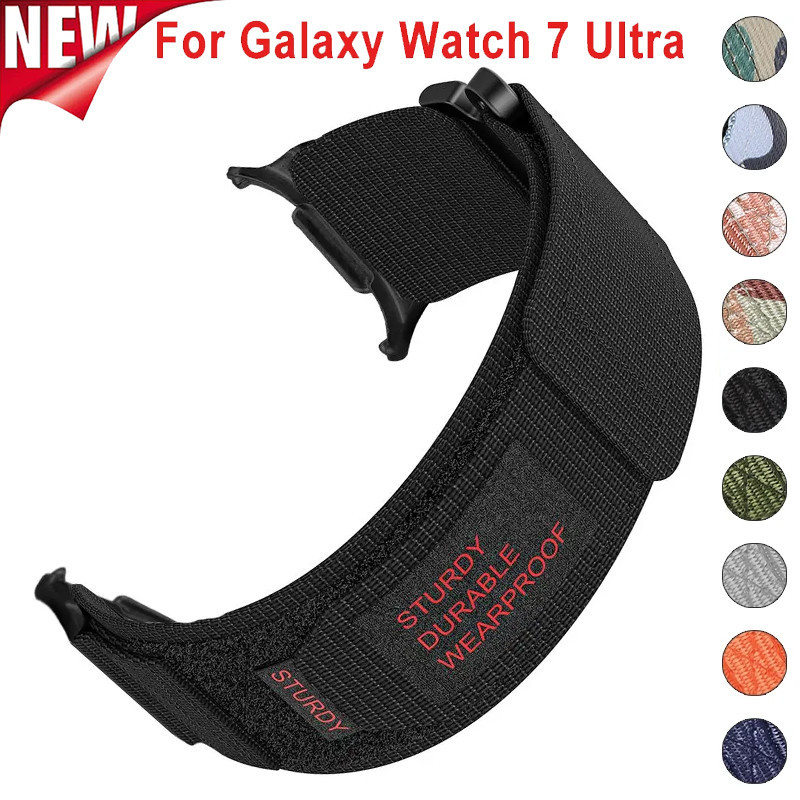 Quick Fit สายไนลอนสําหรับ Samsung Galaxy Watch 7 Ultra 47 มม.ห่วงCamouflage สายรัดข้อมือสร้อยข้อมือสําหรับ Galaxy Watch 7 47 มม.สายนาฬิกา