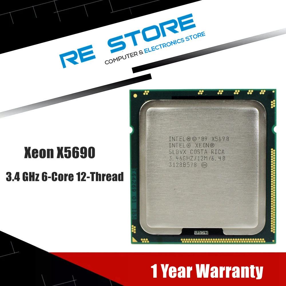 เฉพาะ xeon x5690 3.46ghz 6.4gt /s 12mb 6 core lga 1366 slbvx โปรเซสเซอร์ cpu