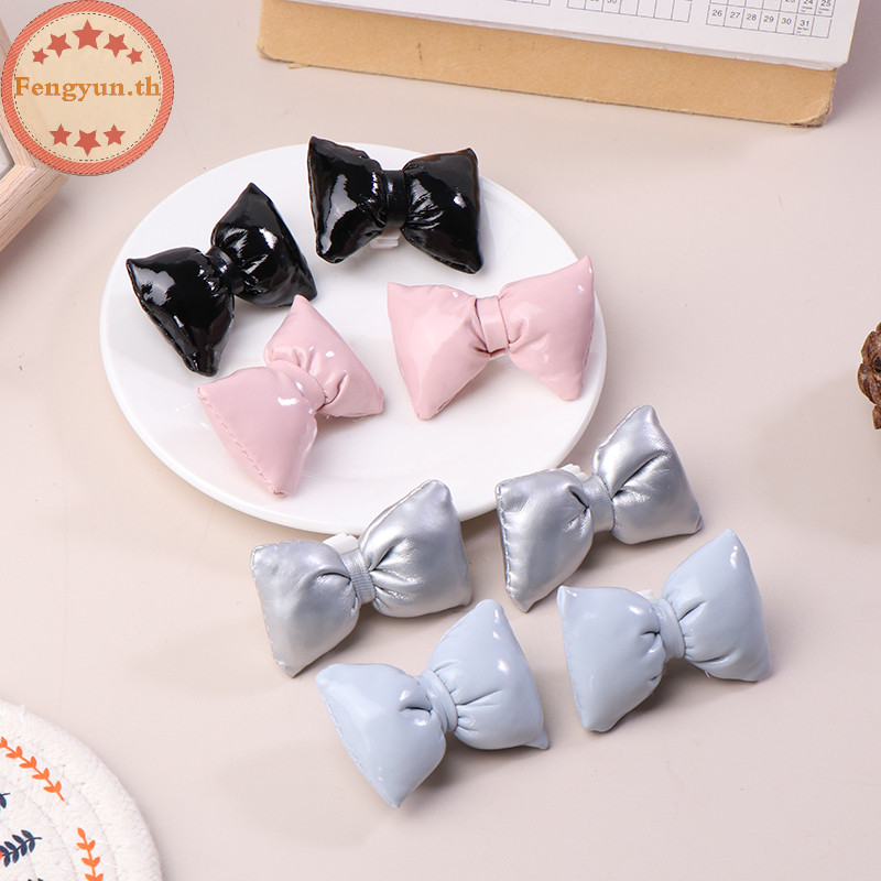 Fengyun 1 คู่หลายสี Bow อุปกรณ์เสริมรองเท้าแฟชั่น Ch All-match Vintage รองเท้าหัวเข็มขัดตกแต่งน่ารัก Bowtie TH