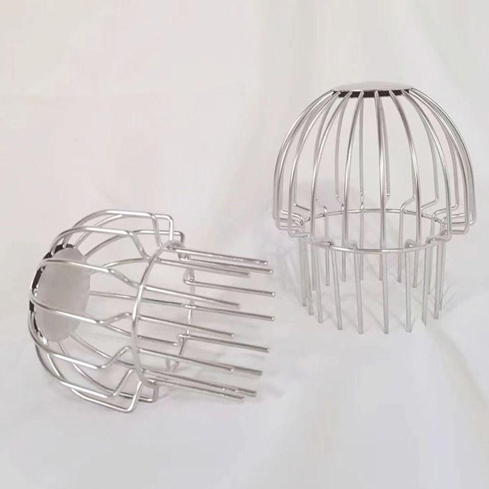 SWEETSASHA ฝาครอบระบายน้ําระเบียง, ท่อระบายน้ําหลังคาป้องกันการปิดกั้นขนาดใหญ่, ทนทานรอบสแตนเลสท่อฝนหมวกระบายน้ําประปา - รูปที่ 2