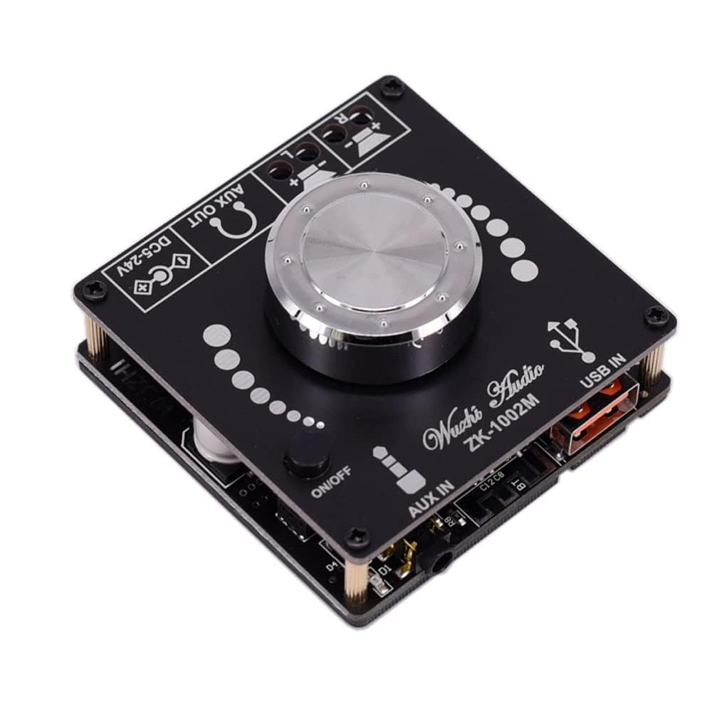 ZK-1002M เสียง MINI2.0 สเตอริโอเครื่องขยายเสียงดิจิตอลโมดูลอินพุตหลาย 100Wx2