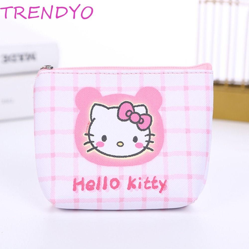 Trendyo Melody เปลี่ยนกระเป๋า, อะนิเมะ Pompompurin Cinnamoroll กระเป๋าใส่เหรียญ, แมวคิตตี้น่ารักสไตล์เกาหลีมินิหูฟังกระเป๋า Kuromi Zero กระเป๋าสตางค์แต่งหน้า